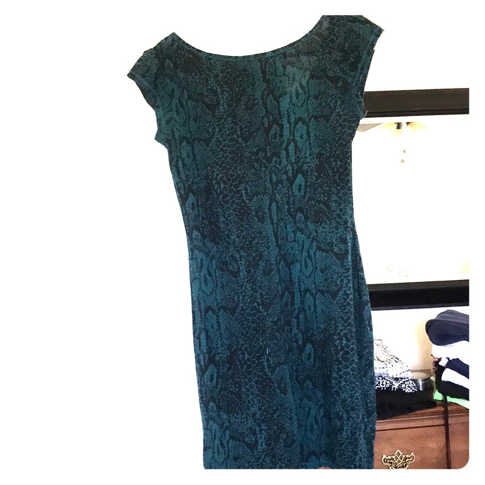 Snakeskin print cotton dress